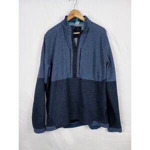 Quechua Decathlon Long Sleeve 1/4 Zip Pullover Size XXL Blue Smart Pockets